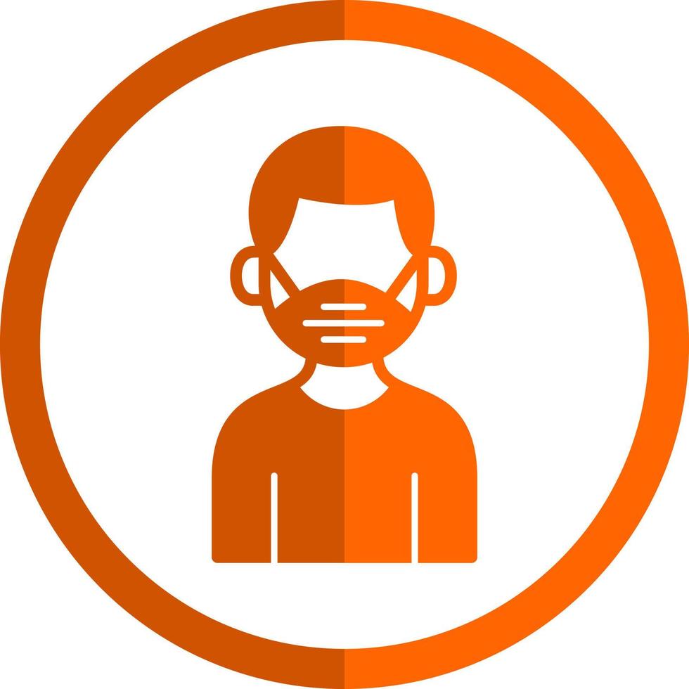 Man Wearing Mask Vector Icon Design