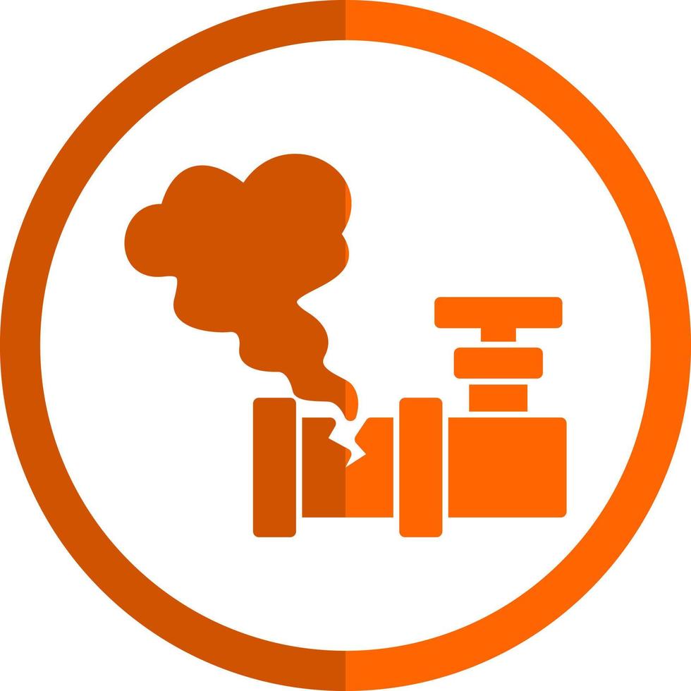 Gas Pipe Leak Vector Icon Design