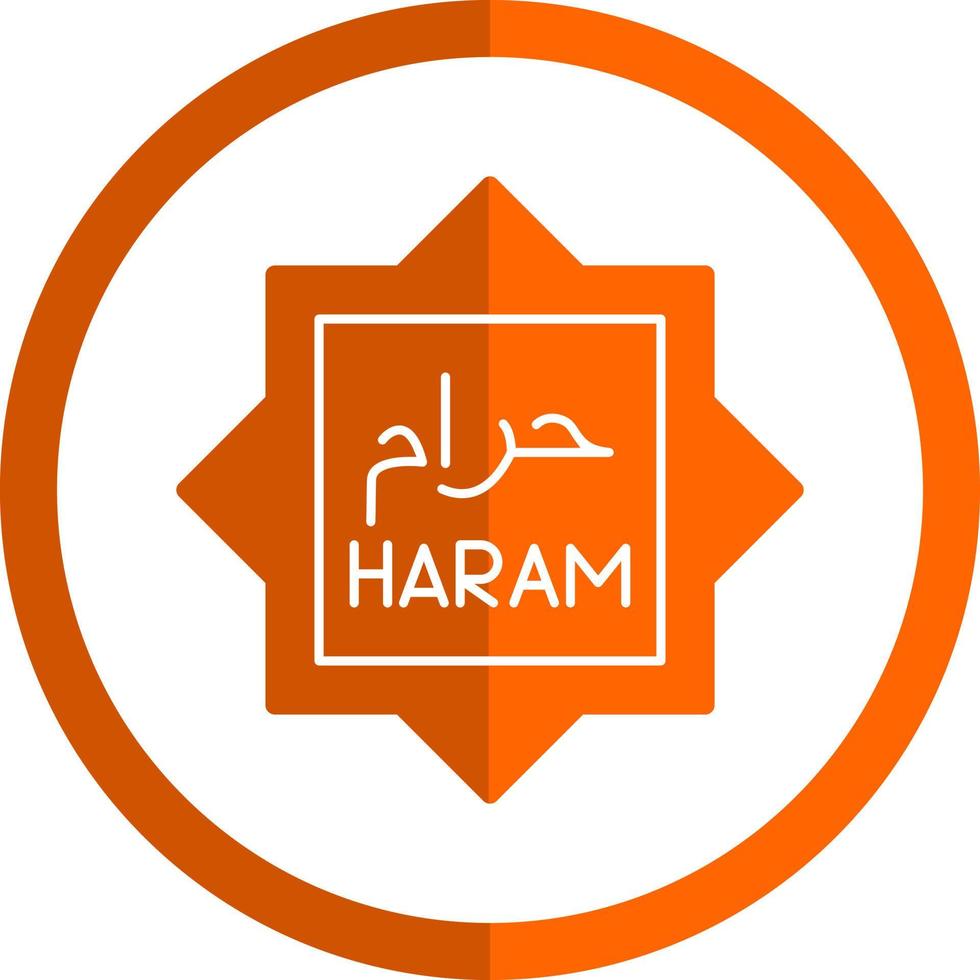 diseño de icono de vector haram