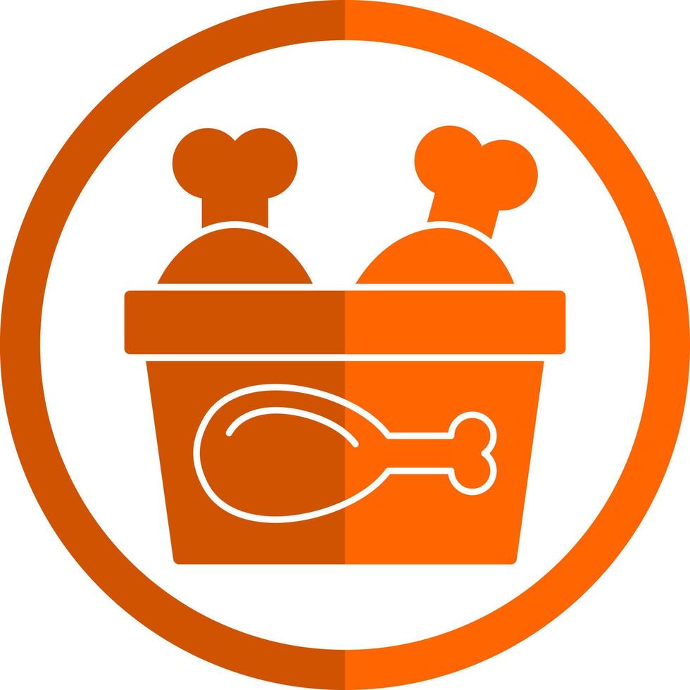 Chicken Bucket Vector Icon Design