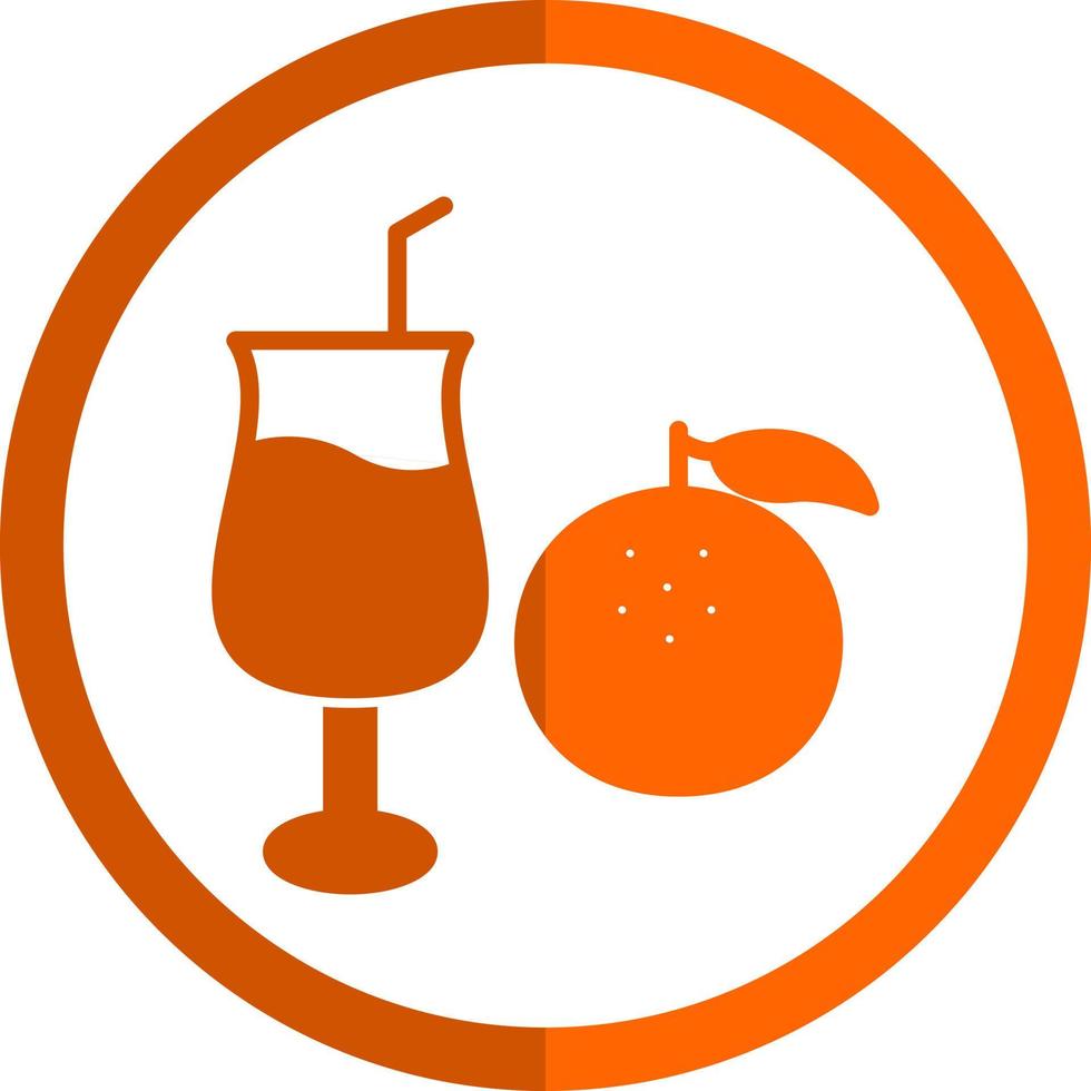 Orange Juice Vector Icon Design