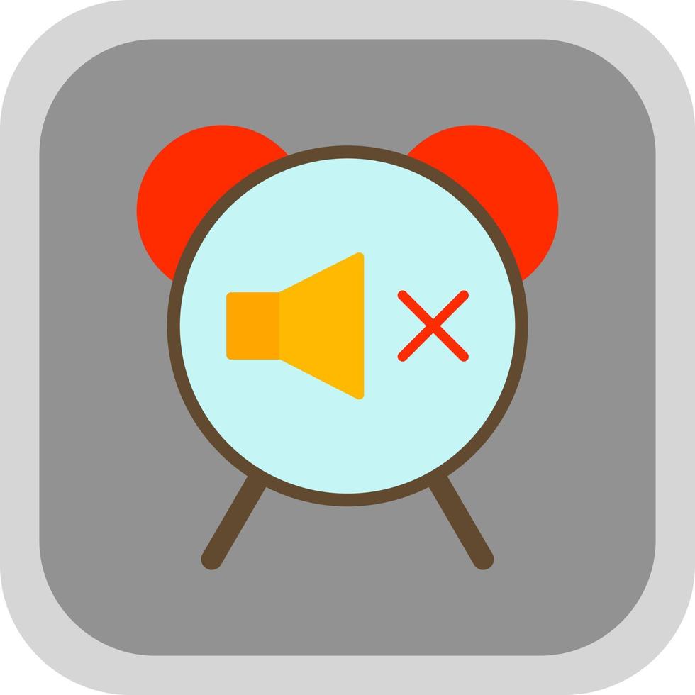 Mute Alarm Clock Vector Icon Design