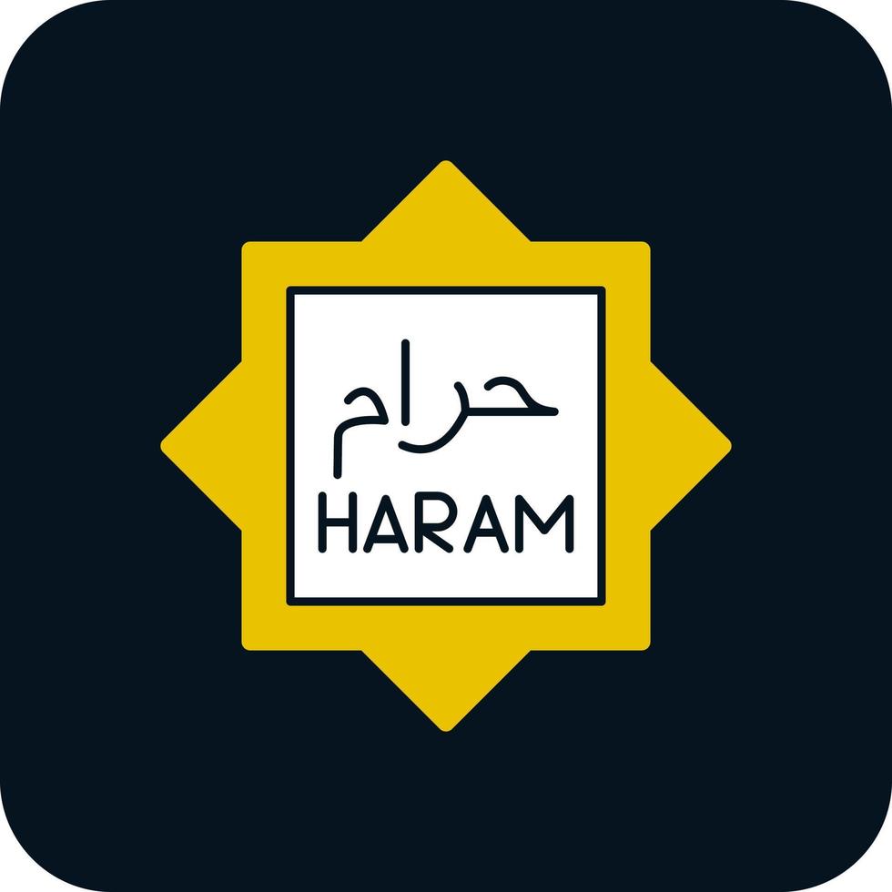 diseño de icono de vector haram