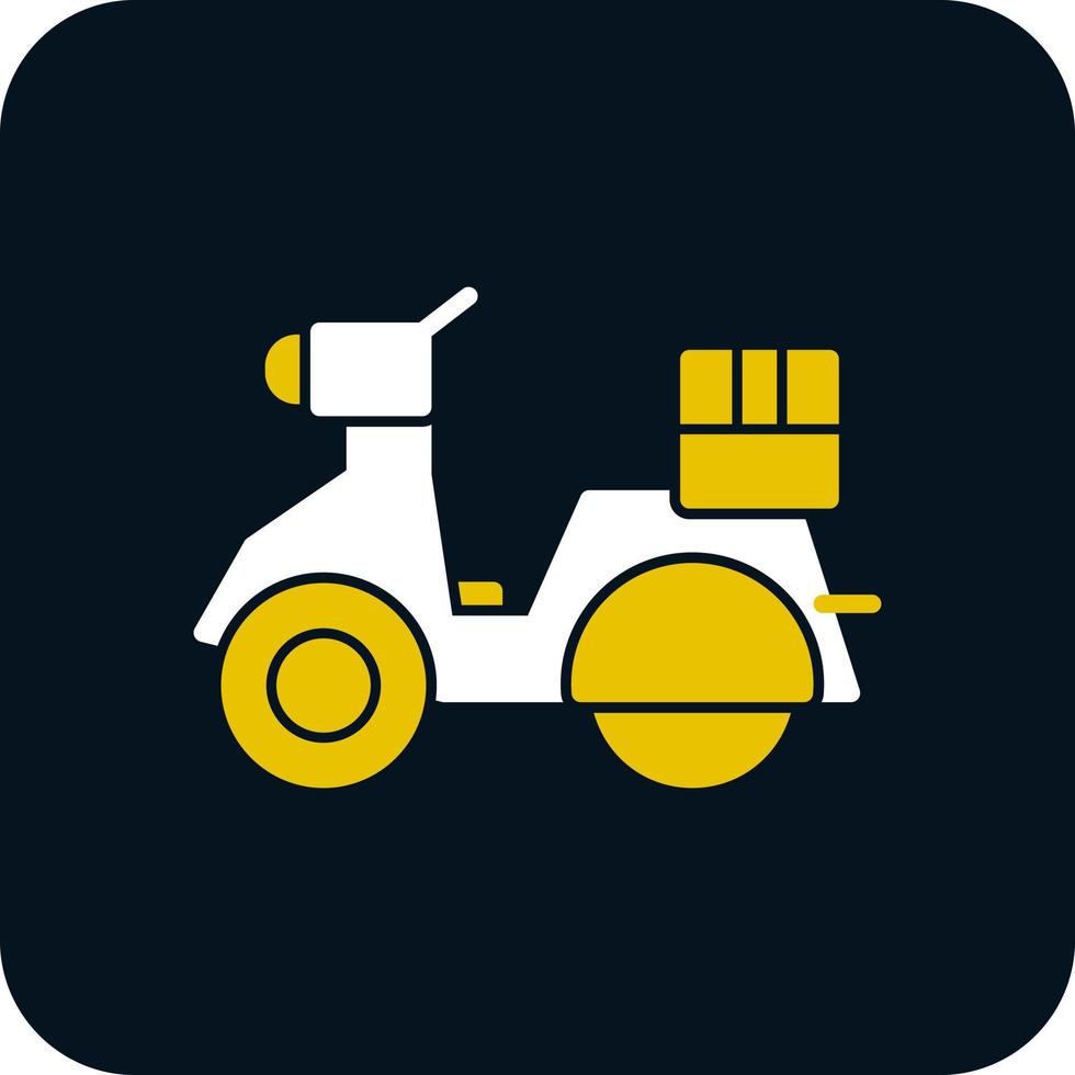 Delivery Scooter Vector Icon Design