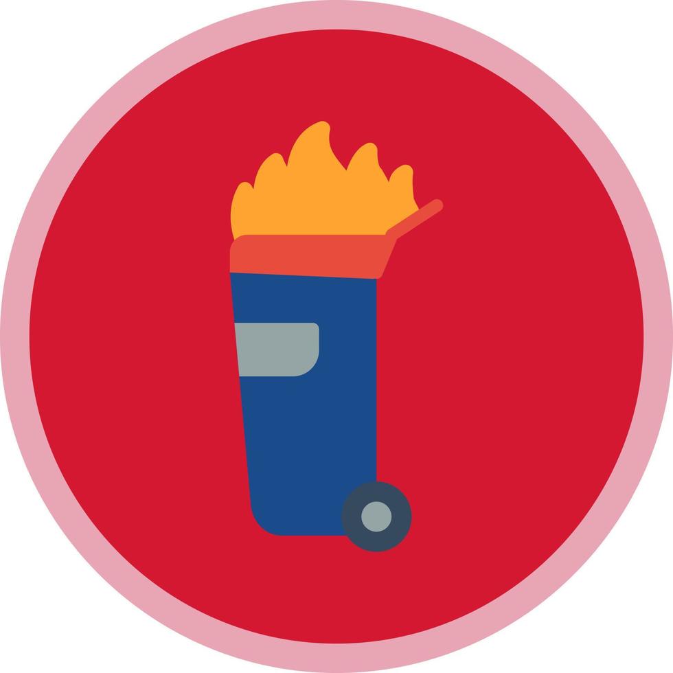 Dumpster Fire Vector Icon Design