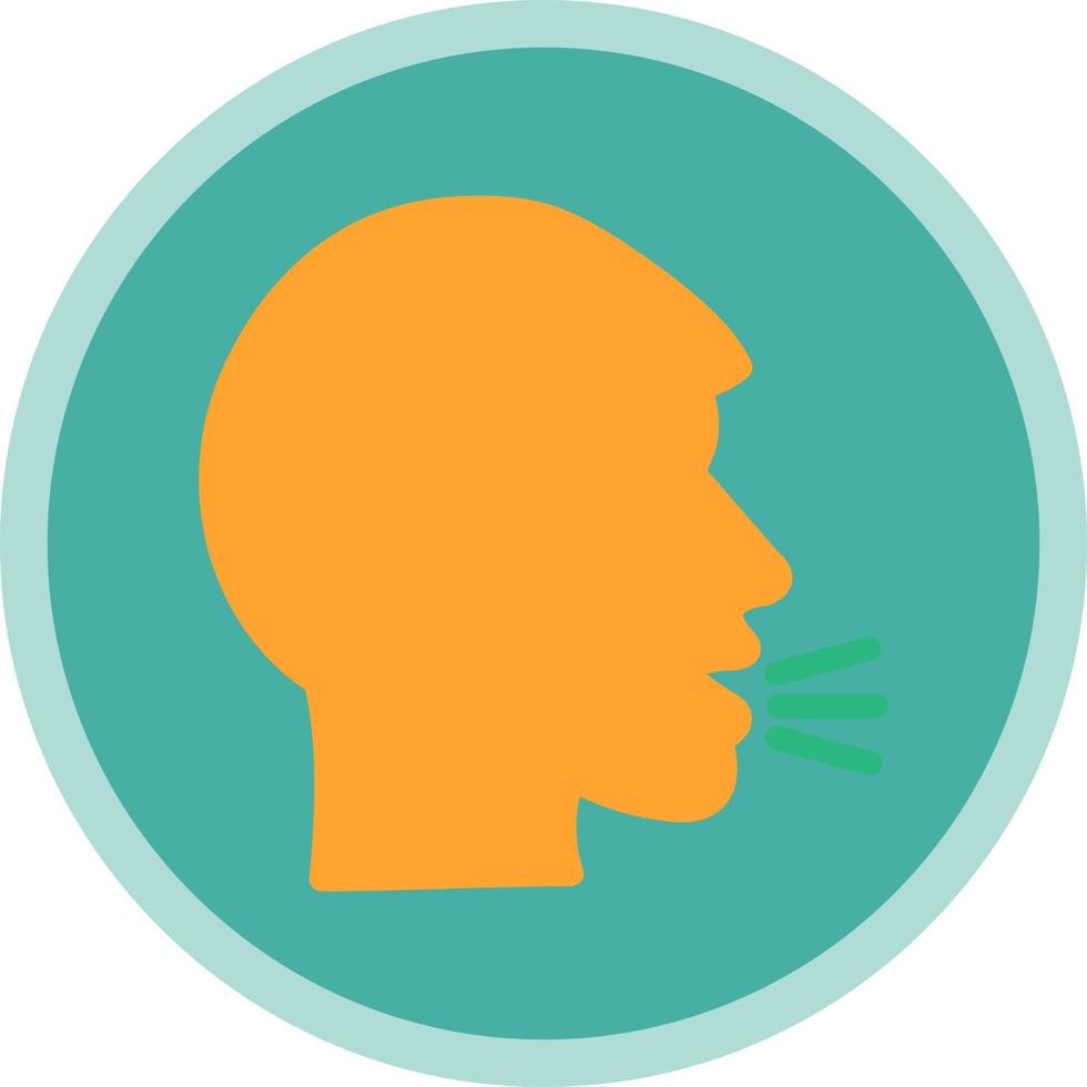Head Side Cough Vector Icon Design