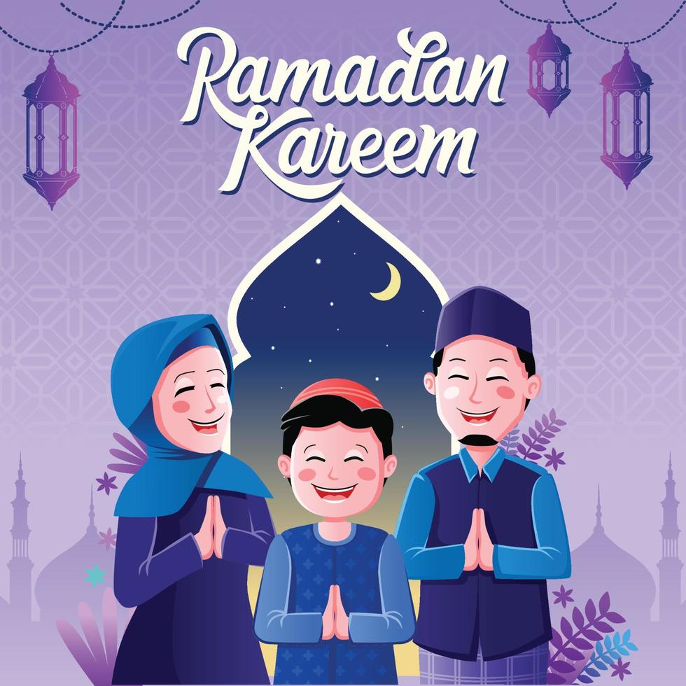 Ramadán kareem islámico antecedentes vector. contento islámico nuevo hijri año. gráfico diseño para el decoración de regalo certificados, pancartas y volantes. vector