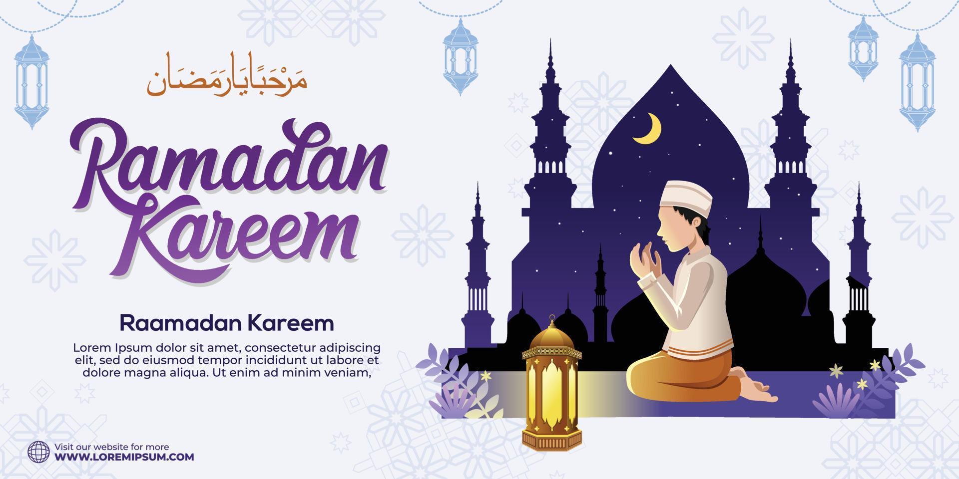 Ramadan Kareem Islamic Background vector. Happy Islamic New Hijri Year. Graphic design for the decoration of gift certificates, banners and flyer. vector