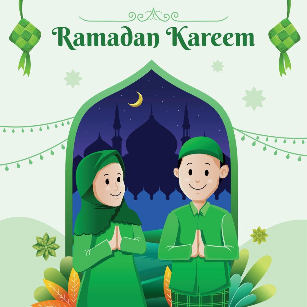 Ramadan Kareem Islamic Background vector. Happy Islamic New Hijri Year. Graphic design for the decoration of gift certificates, banners and flyer. vector