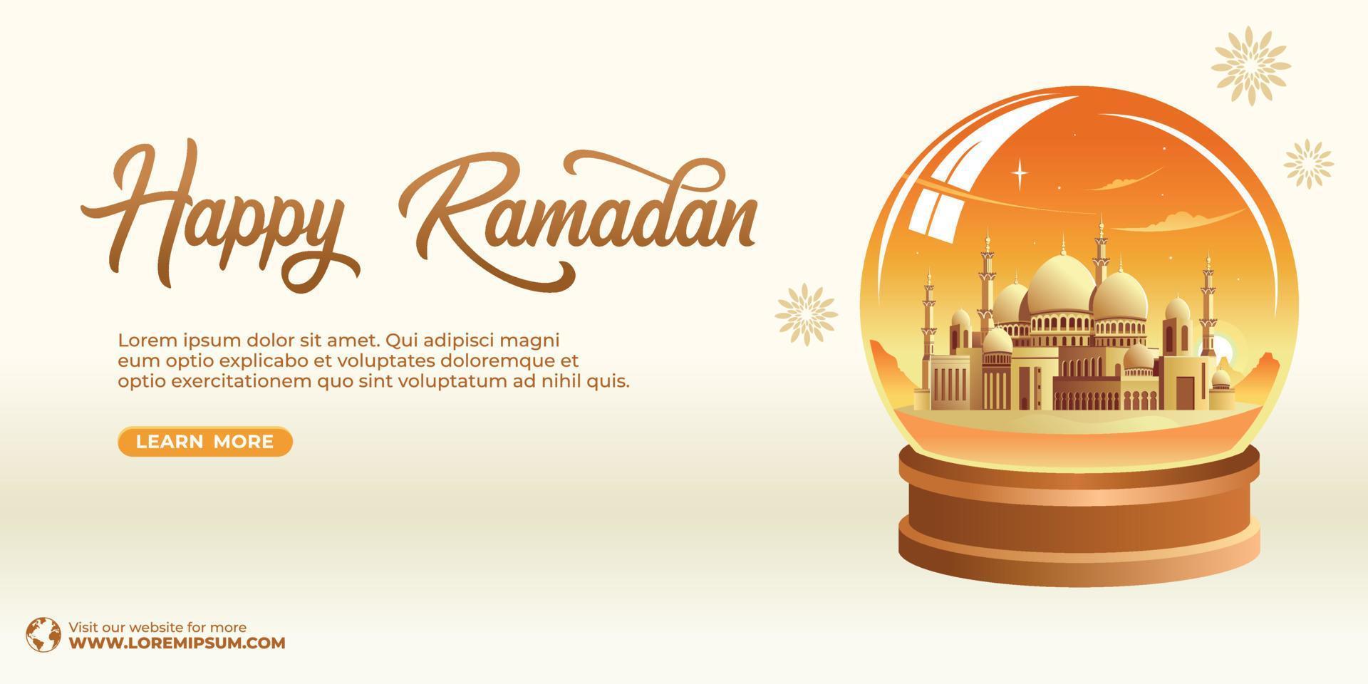 Ramadan Kareem Islamic Background vector. Happy Islamic New Hijri Year. Graphic design for the decoration of gift certificates, banners and flyer. vector