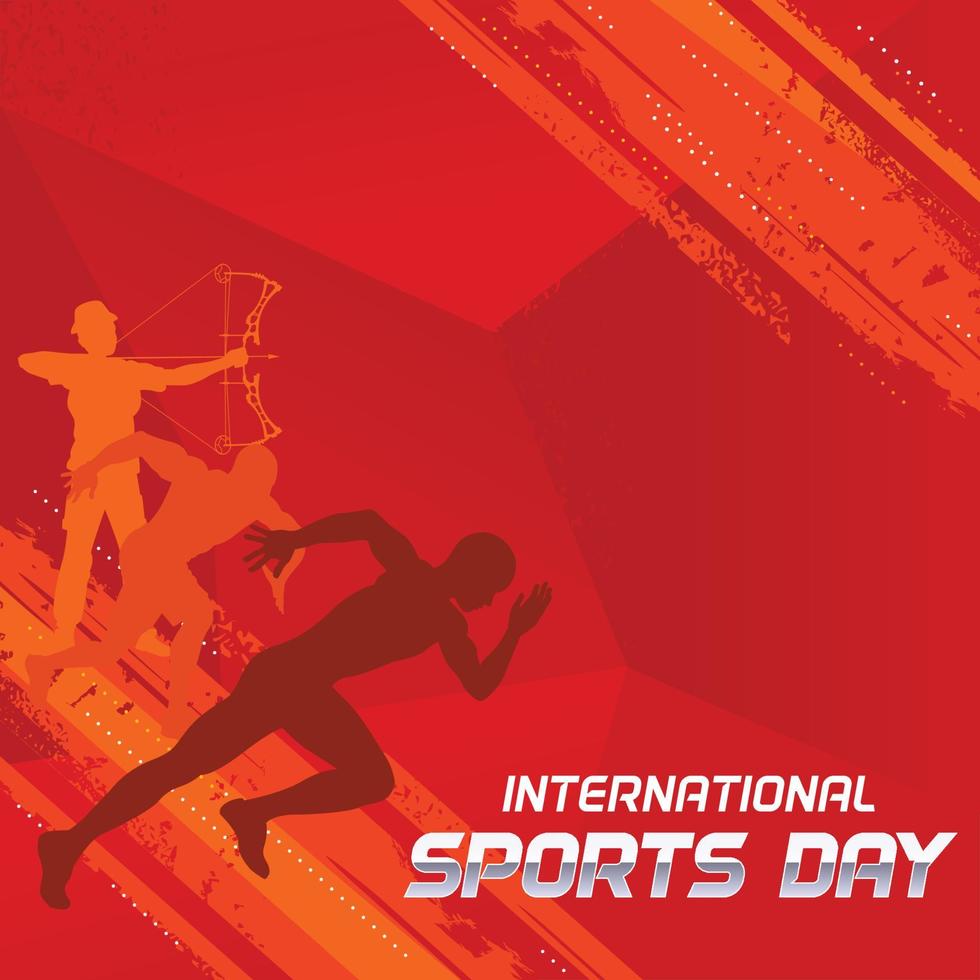 Sports Background Vector. International Sports Day Illustration, Graphic Design for the decoration of gift certificates, banners, and flyer vector