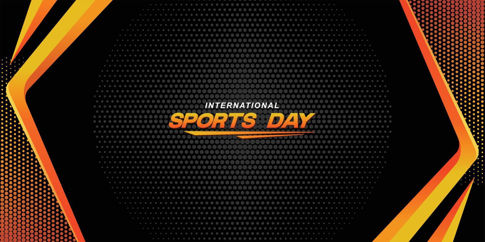 Sports Background Vector. International Sports Day Illustration, Graphic Design for the decoration of gift certificates, banners, and flyer vector