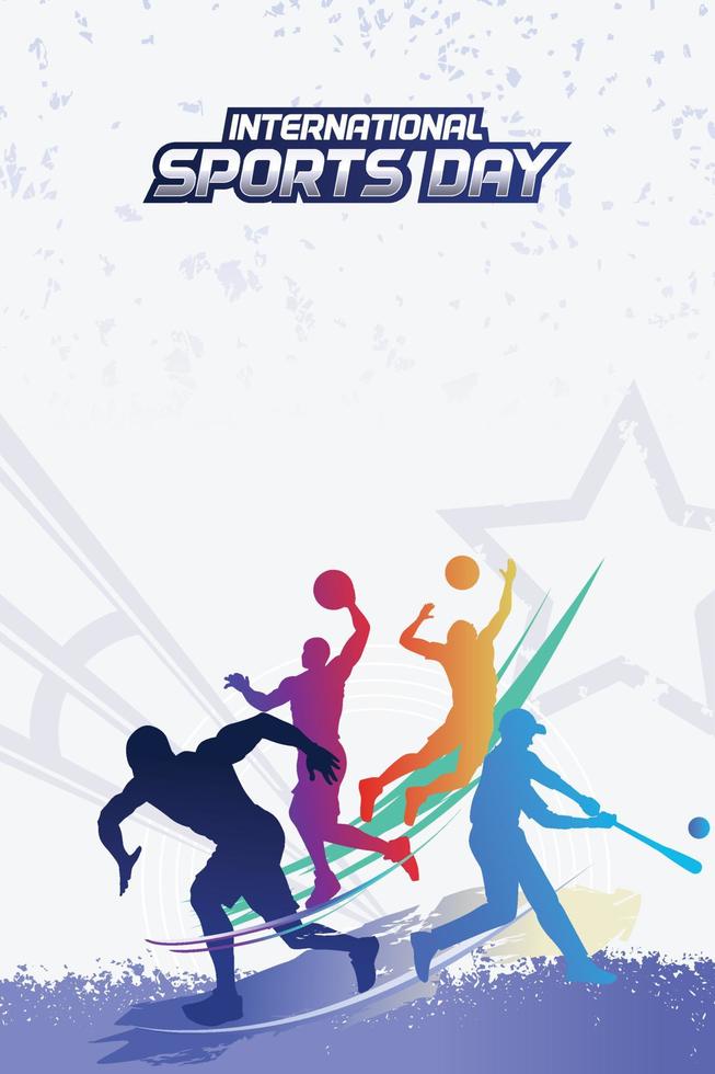 Sports Background Vector. International Sports Day Illustration, Graphic Design for the