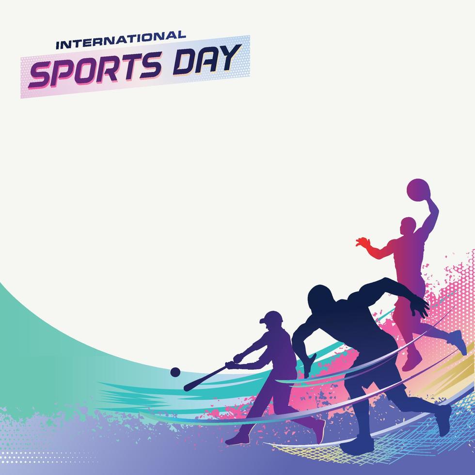 Sports Background Vector. International Sports Day Illustration, Graphic Design for the decoration of gift certificates, banners, and flyer vector