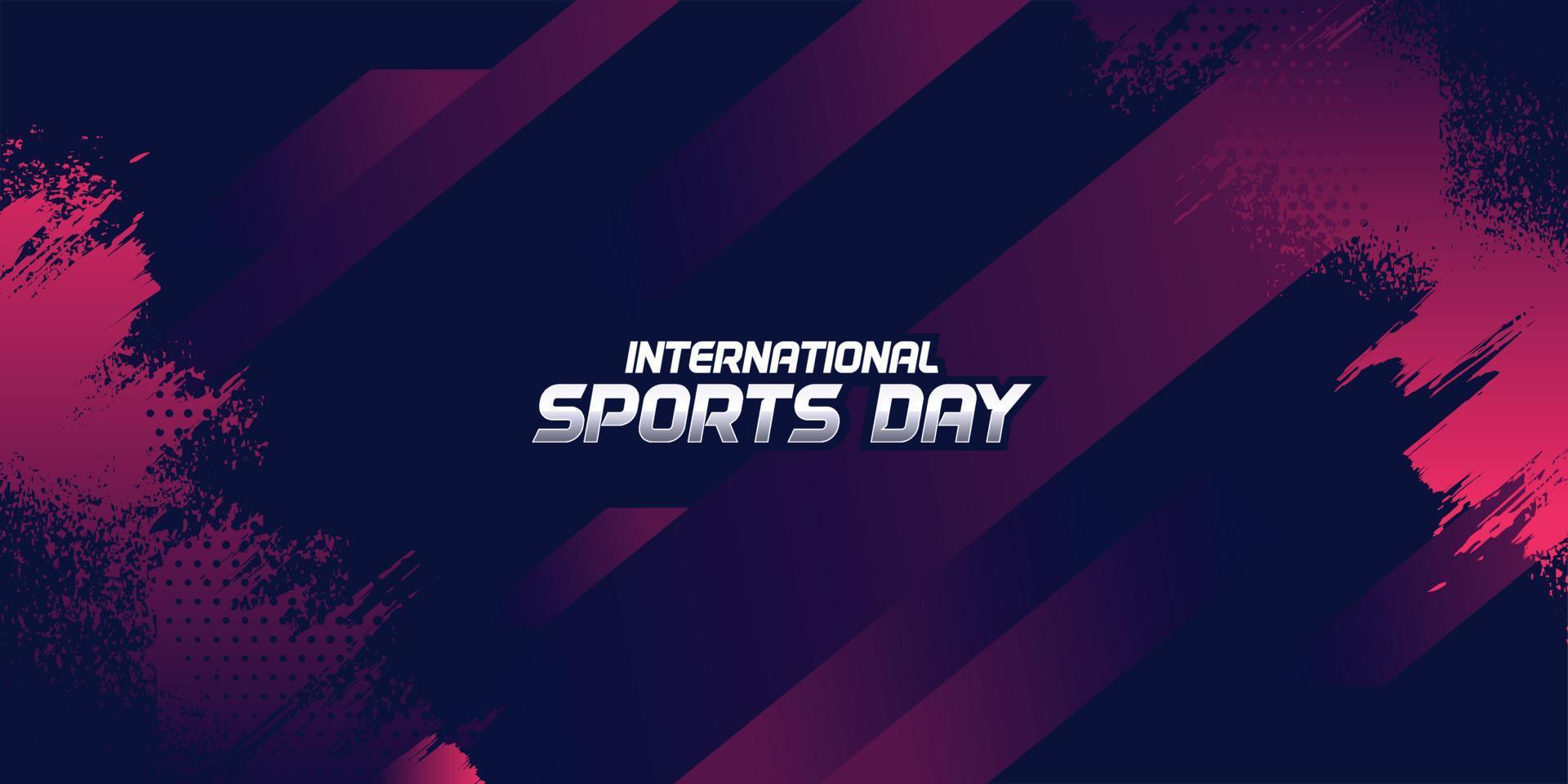 Sports Background Vector. International Sports Day Illustration, Graphic Design for the decoration of gift certificates, banners, and flyer vector