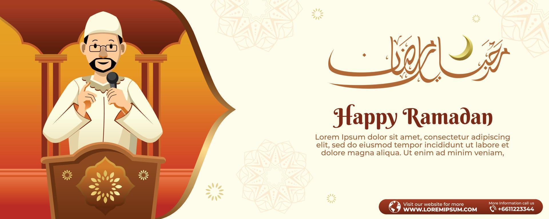 Ramadan Illustration Background vector. Happy Islamic New Hijri Year Banner vector