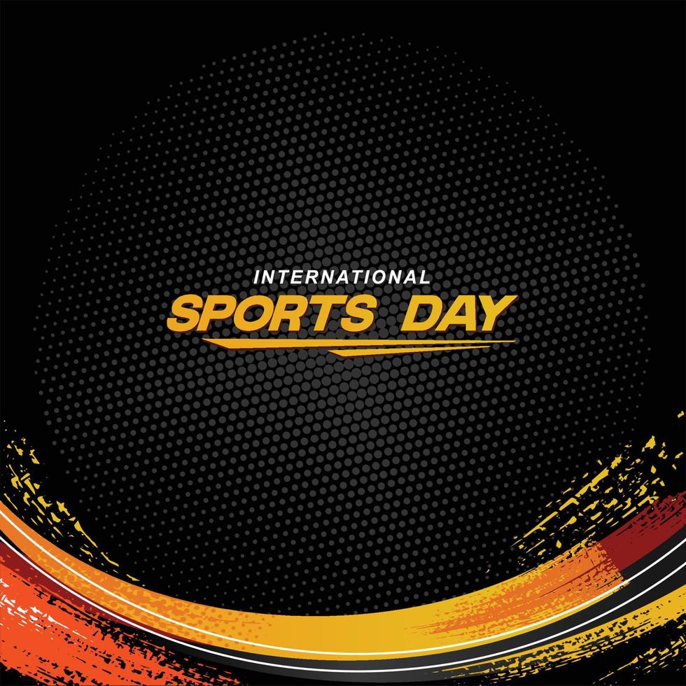 Sports Background Vector. International Sports Day Illustration, Graphic Design for the decoration of gift certificates, banners, and flyer vector
