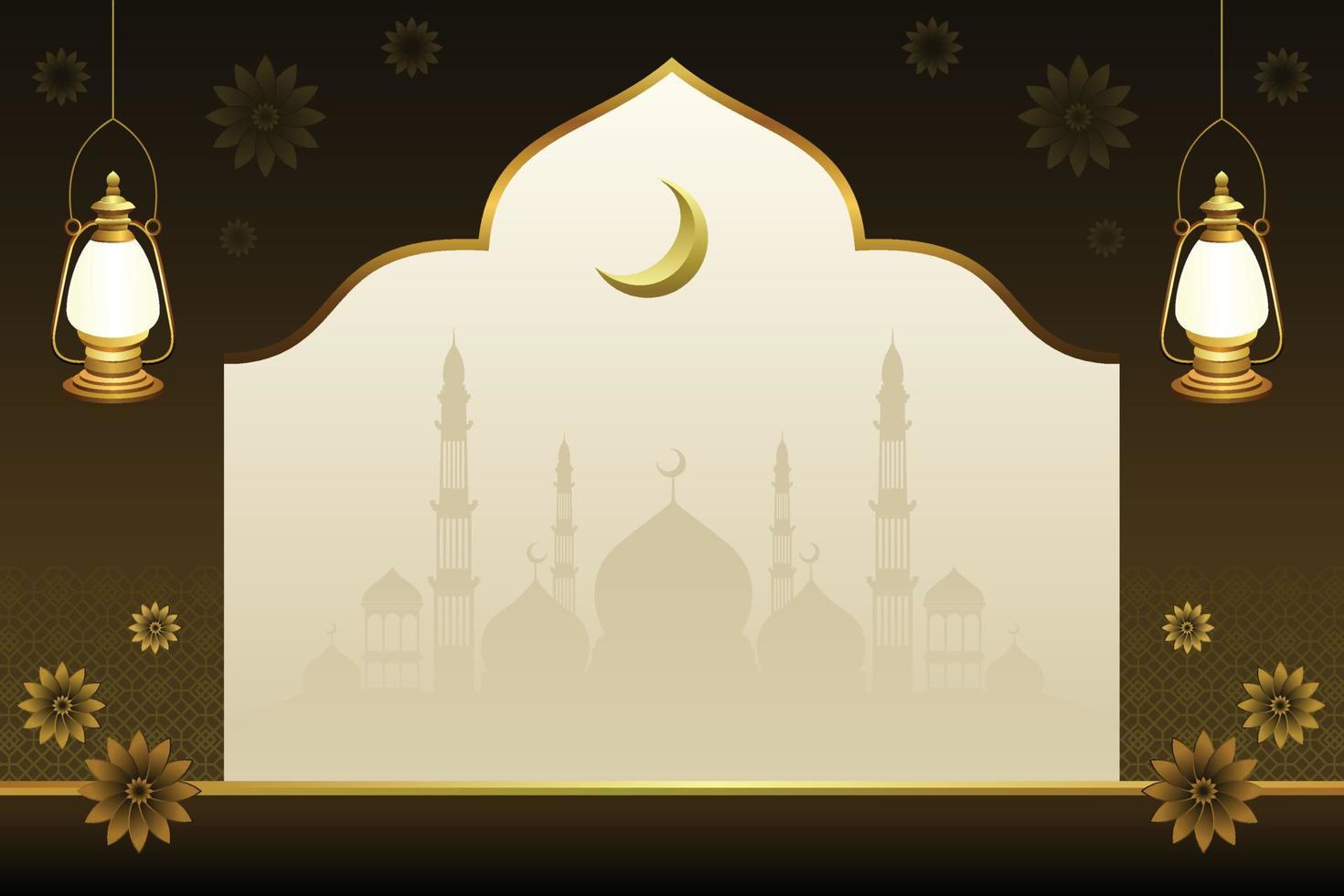 Ramadan Illustration Background vector. Happy Islamic New Hijri Year Banner vector