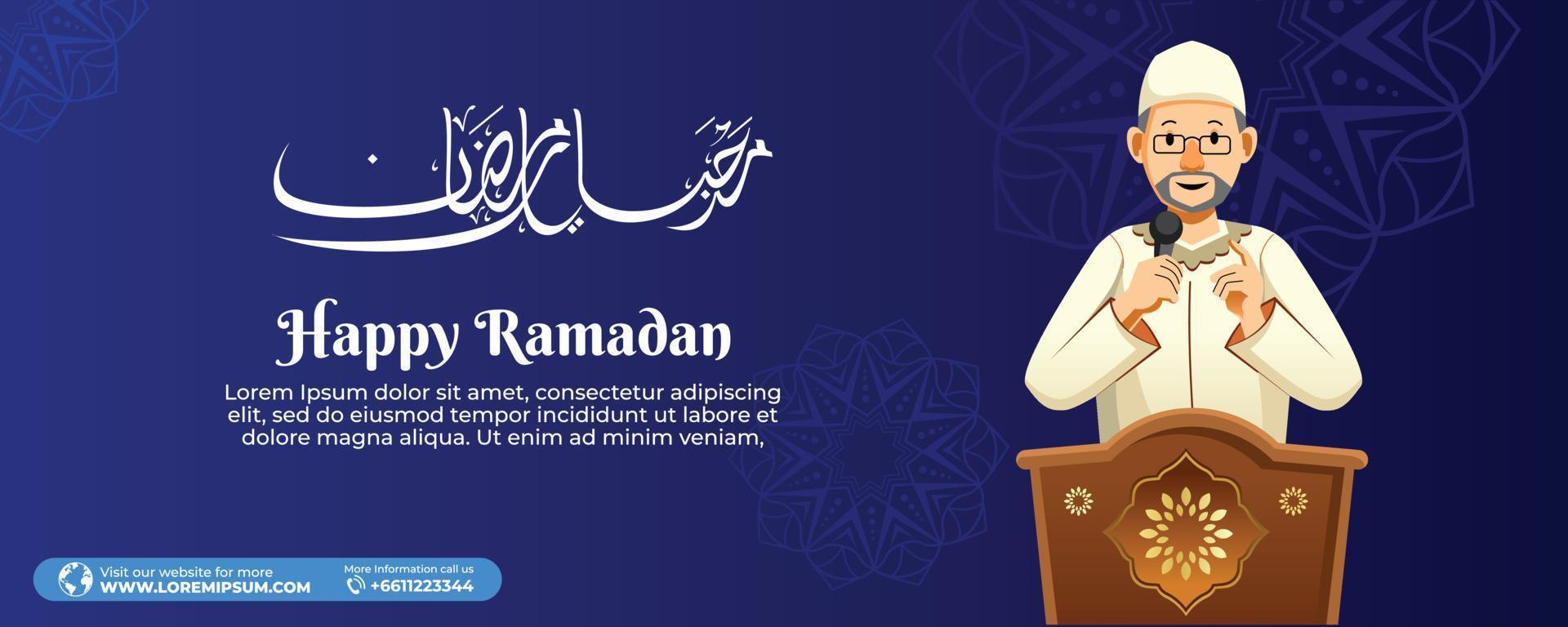 Ramadan Illustration Background vector. Happy Islamic New Hijri Year Banner vector