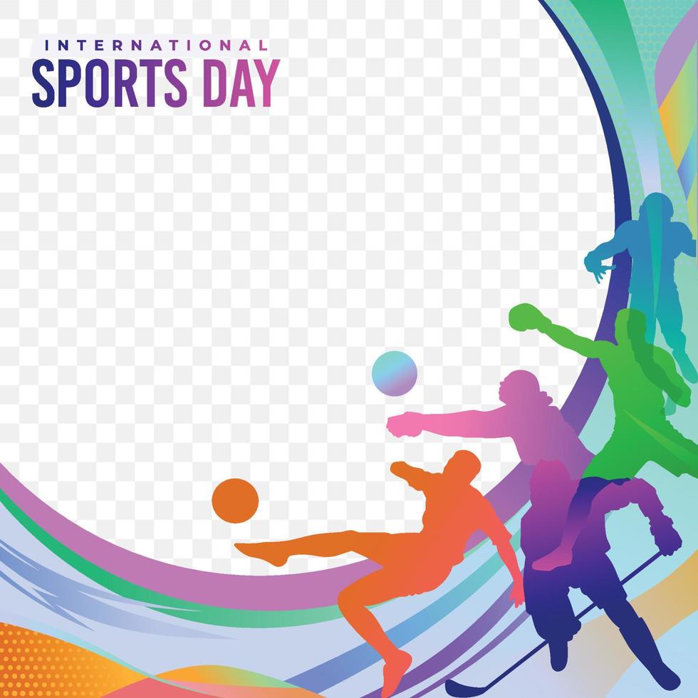 Sports Background Vector. International Sports Day Illustration, Graphic Design for the decoration of gift certificates, banners, and flyer vector