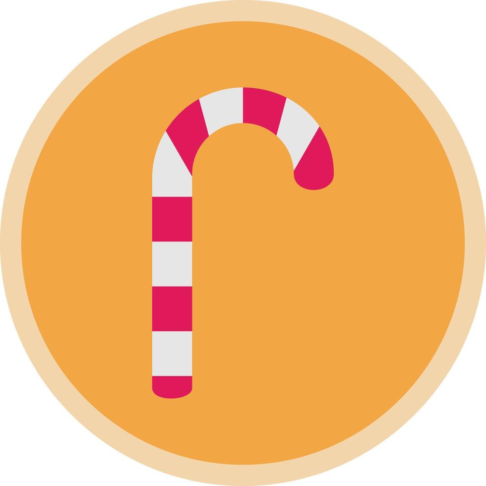 Candy Cane Vector Icon Design