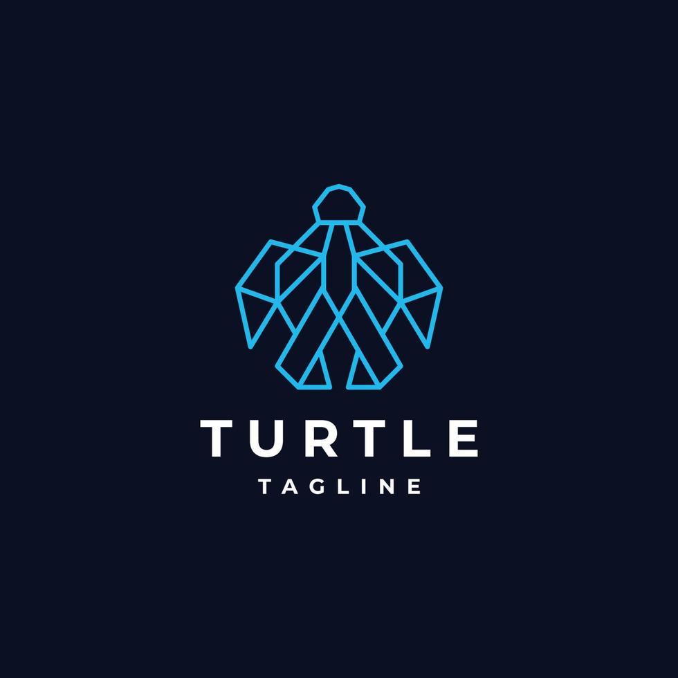 Turtle logo design icon template vector