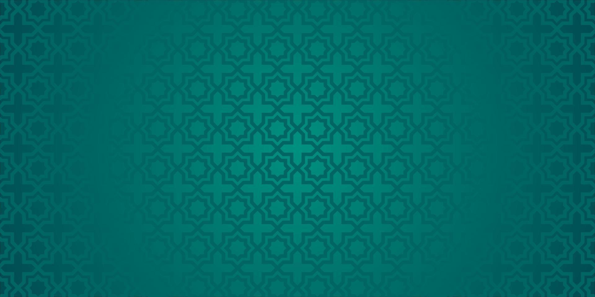 arabic motif green background vector