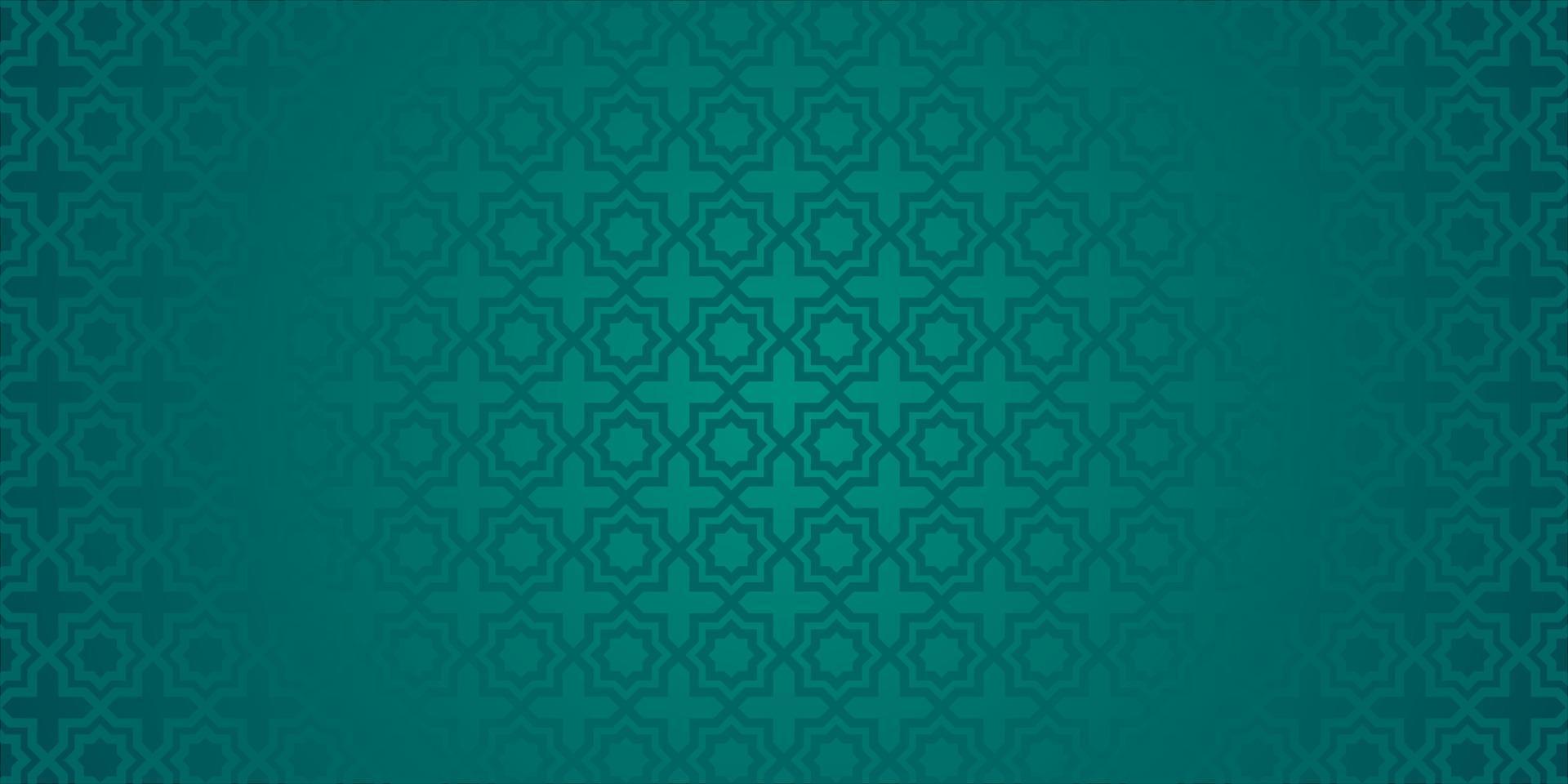 arabic motif green background vector