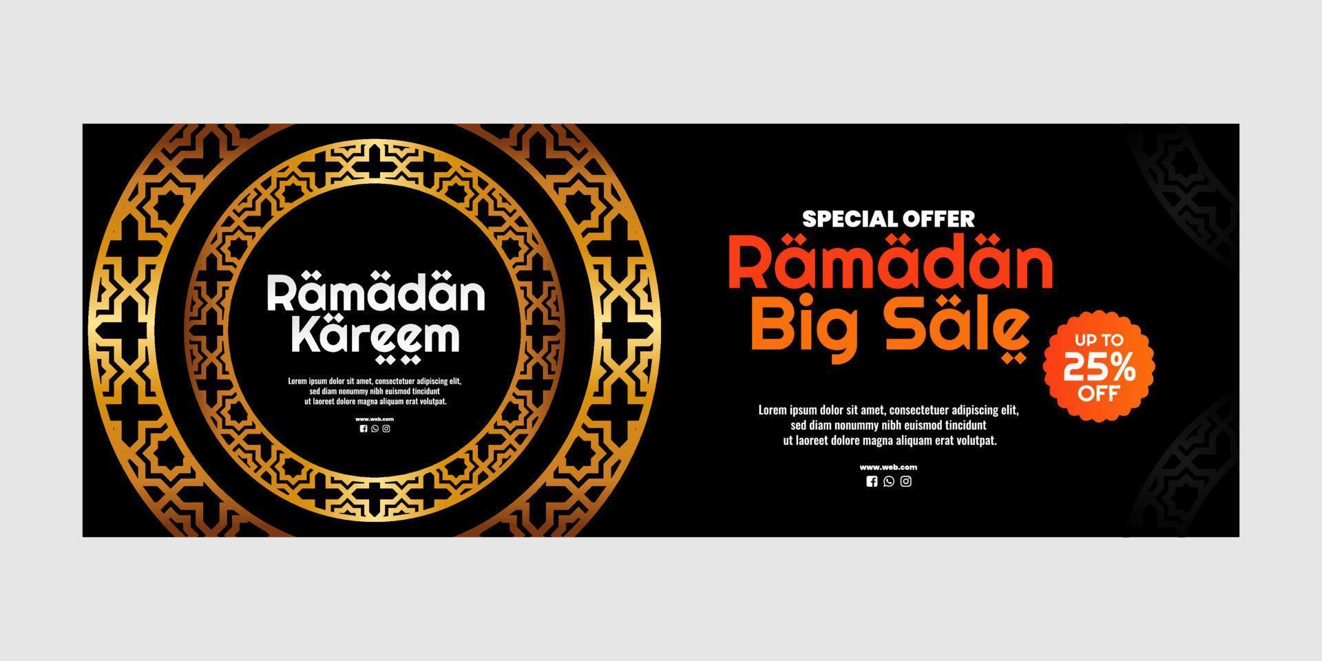 ramadan kareem big sale banner vector