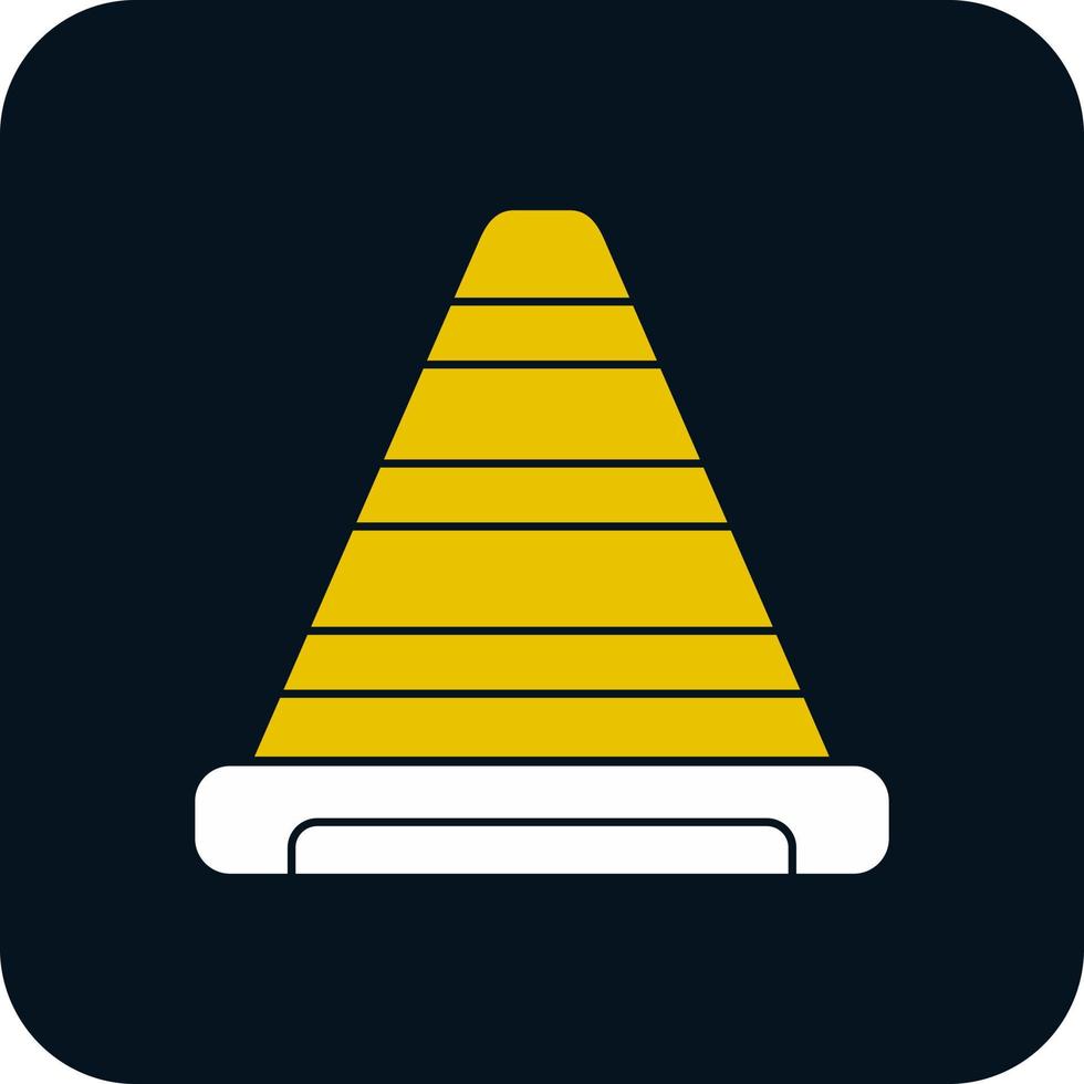 Traffic Cone Vector Icon Design