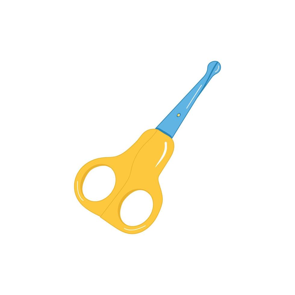 Vector, isolated, baby nail scissors. vector