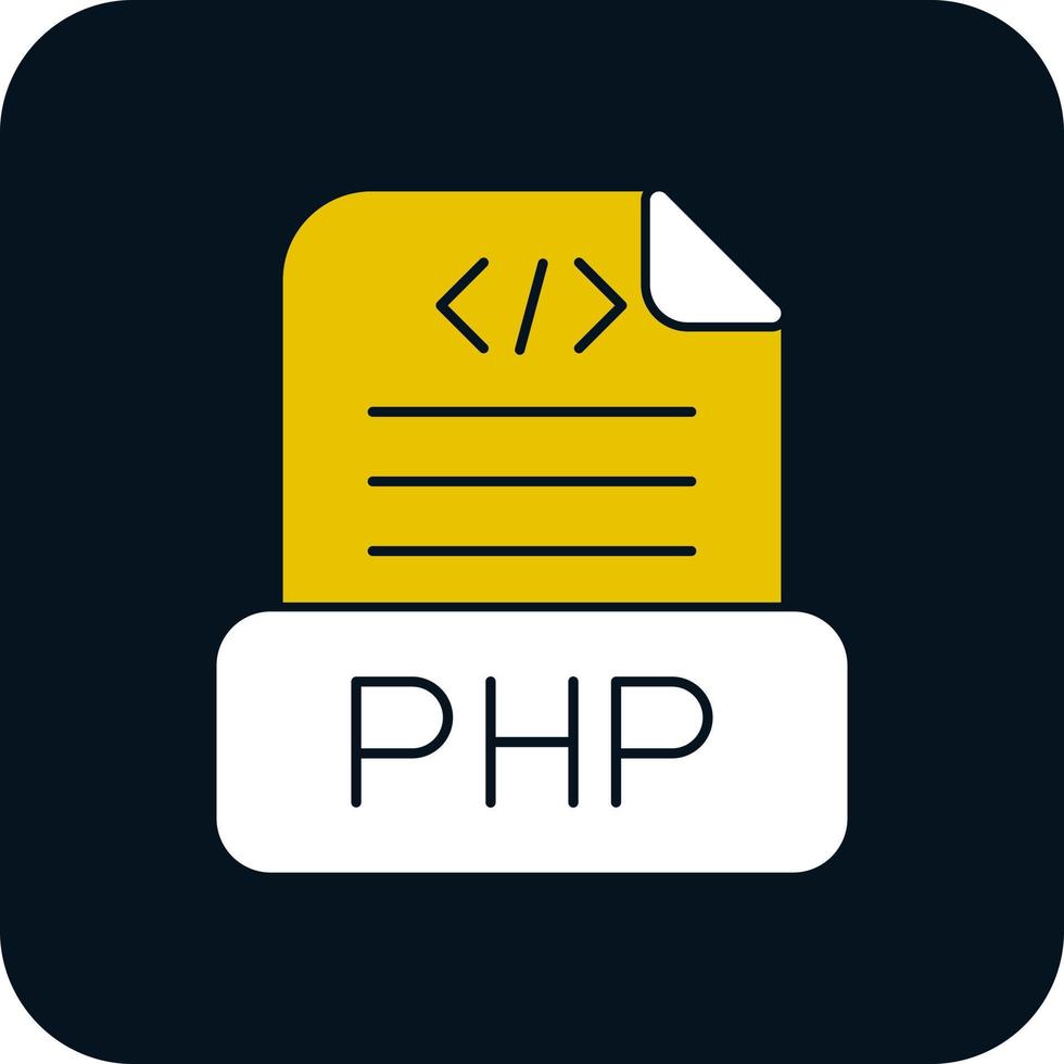 diseño de icono de vector de archivo php