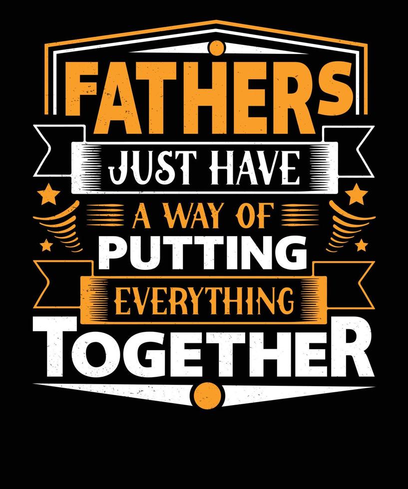 Fathers day t shirt design eps vector