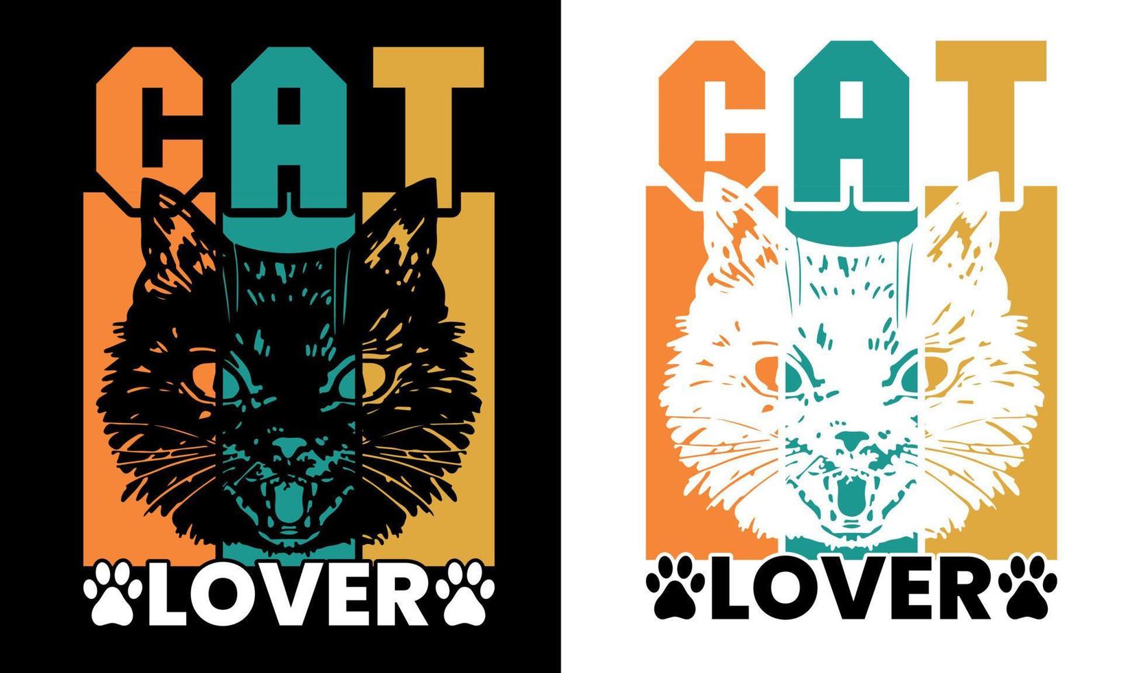 diseño de camiseta amante de los gatos vector