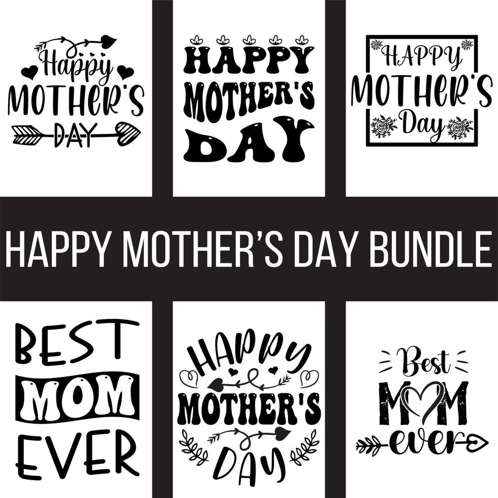 Happy mother's day design bundle vector