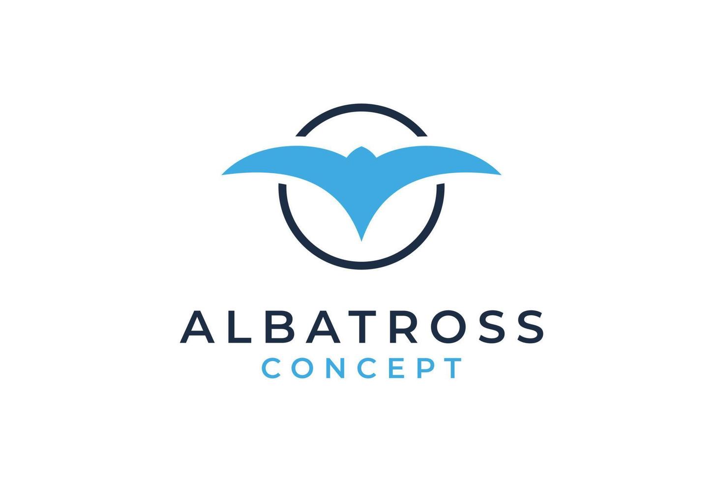 Abstract albatross bird logo design vector