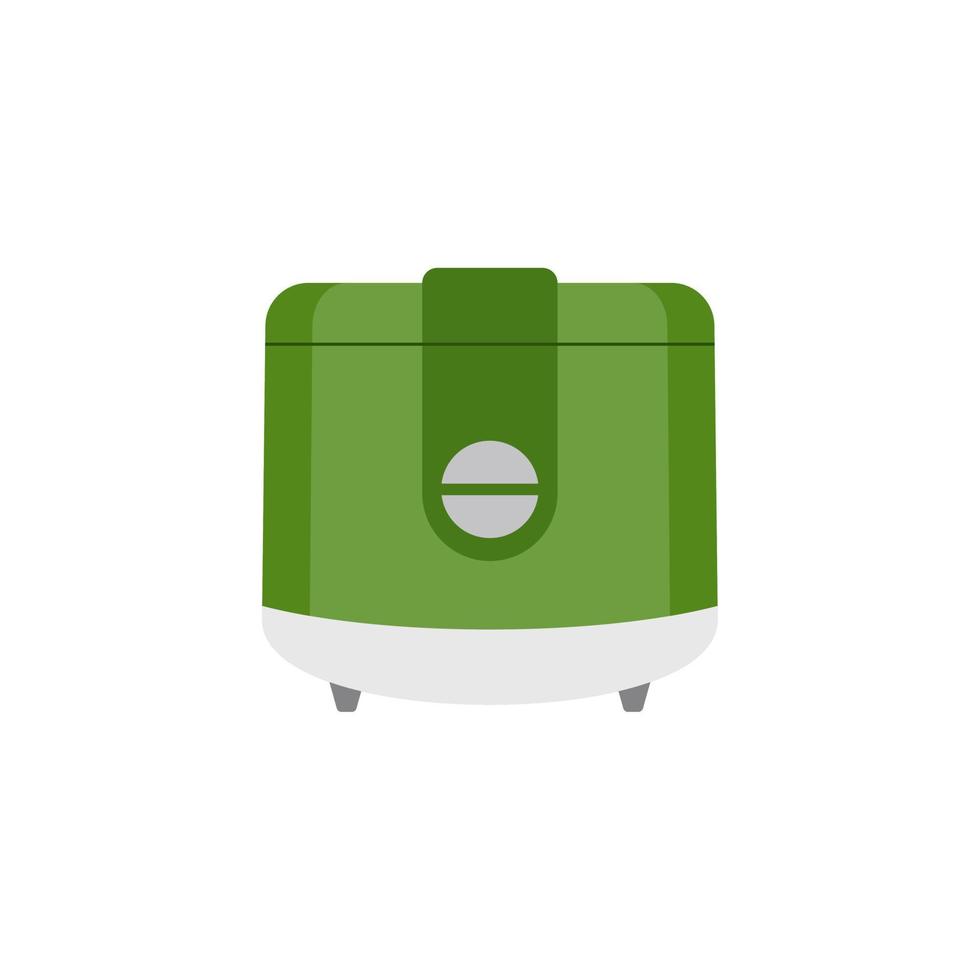 Rice cooker flat design vector illustration isolated on white background