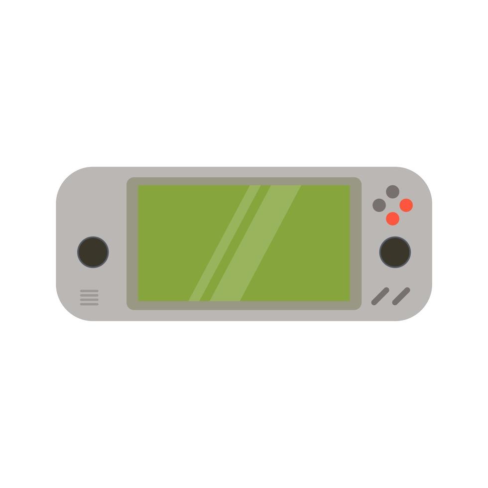 portable game player. Old portable console games. Retro games gadget of the 90s. portable classic console game pad flat design vector illustration