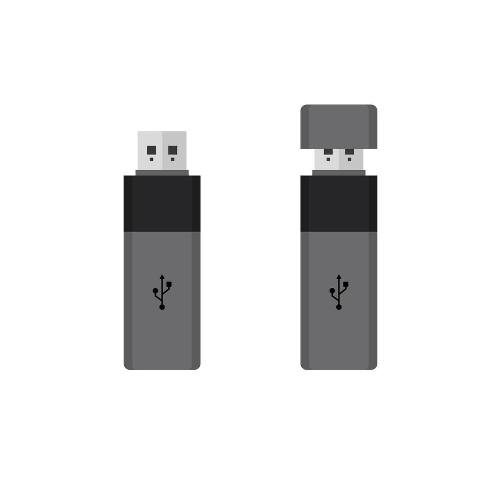 USB flash drive flat design vector illustration isolated on white background. flashdisk vector illustration