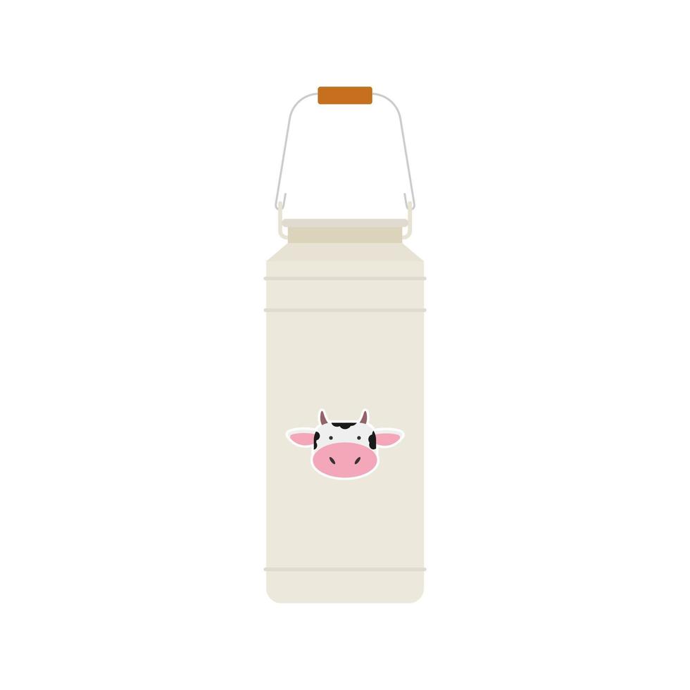 aluminio Leche lata plano estilo vector ilustración. lechería envase plano diseño vector ilustración aislado en blanco antecedentes