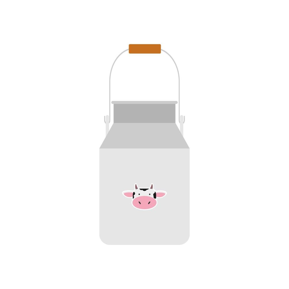 aluminio Leche lata plano estilo vector ilustración. lechería envase plano diseño vector ilustración aislado en blanco antecedentes