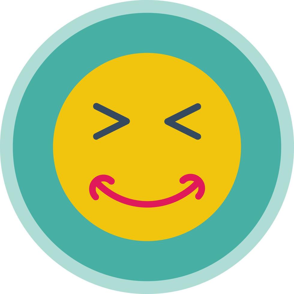 Grin Squint Vector Icon Design