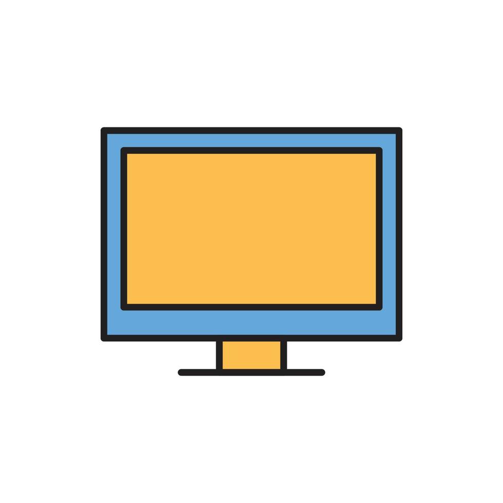 monitor, computer, computer monitor icon vector