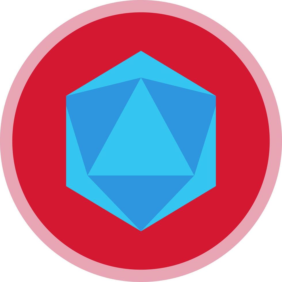 Dice D20 Vector Icon Design