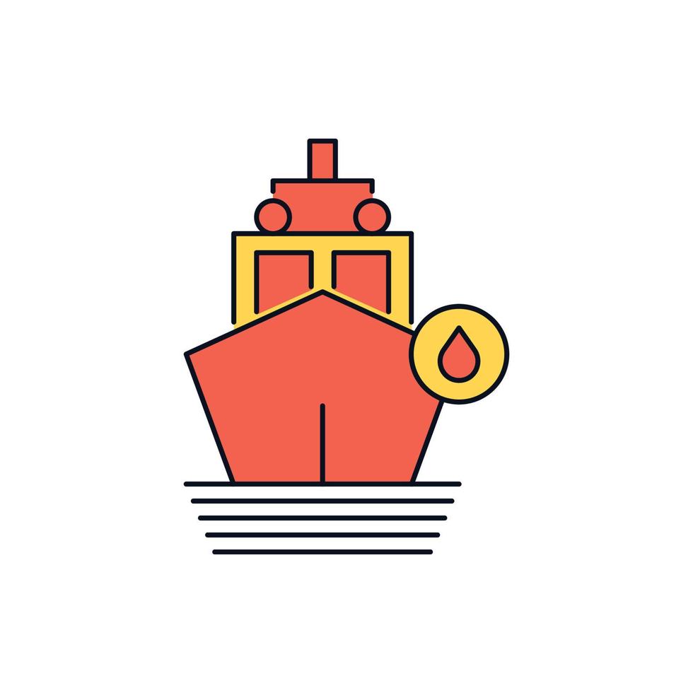 oil, petrol, ship, oil transport ship icon vector