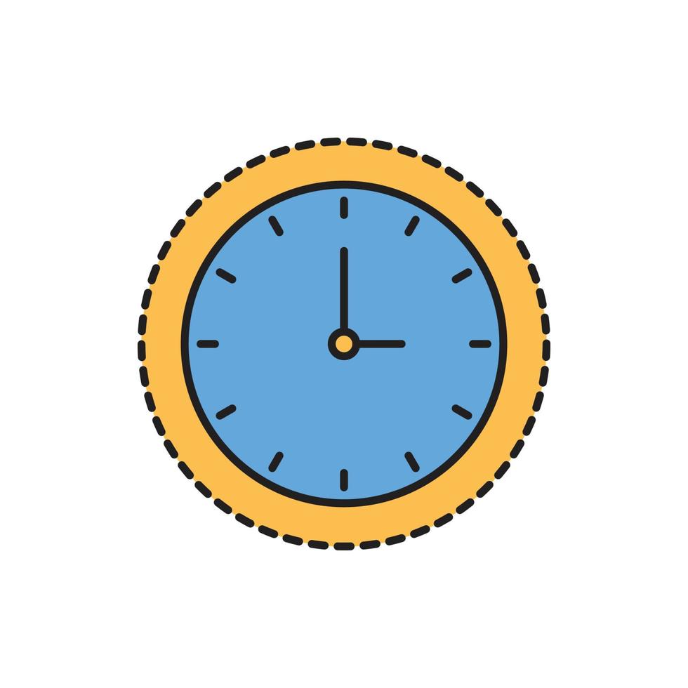 reloj, oficina reloj icono vector