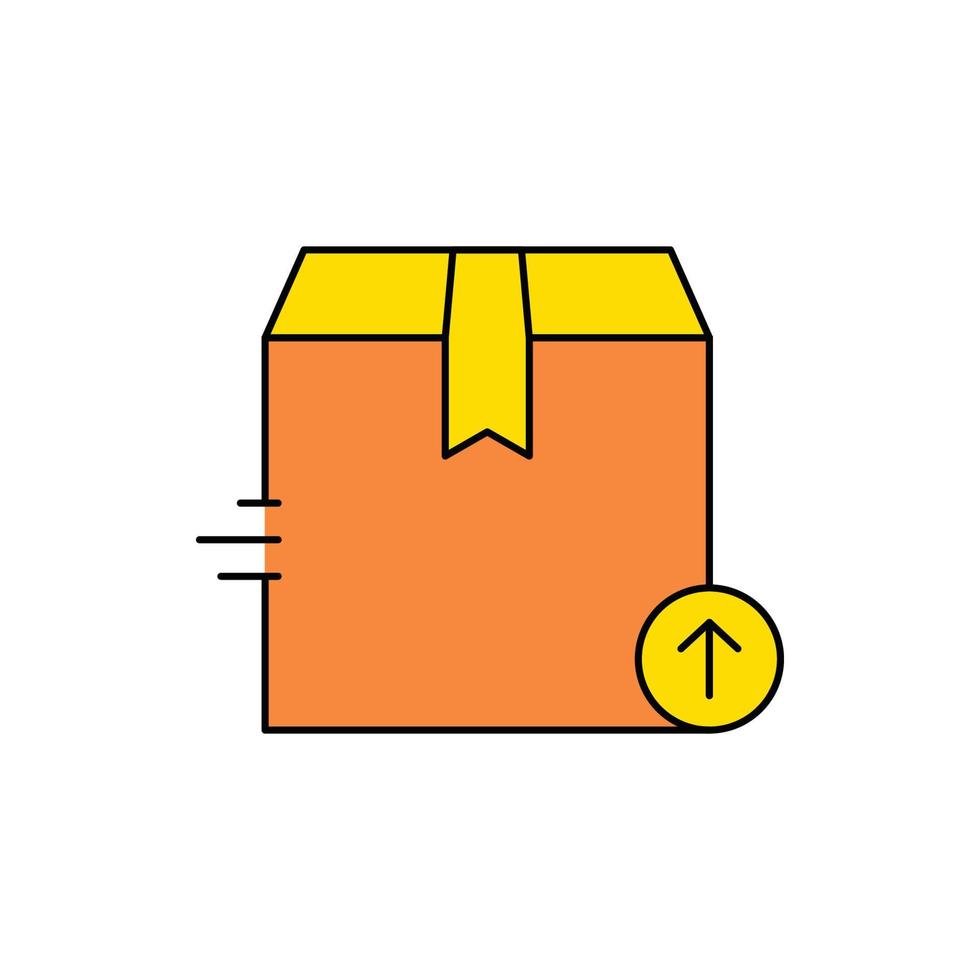 delivery parcel box vector icon