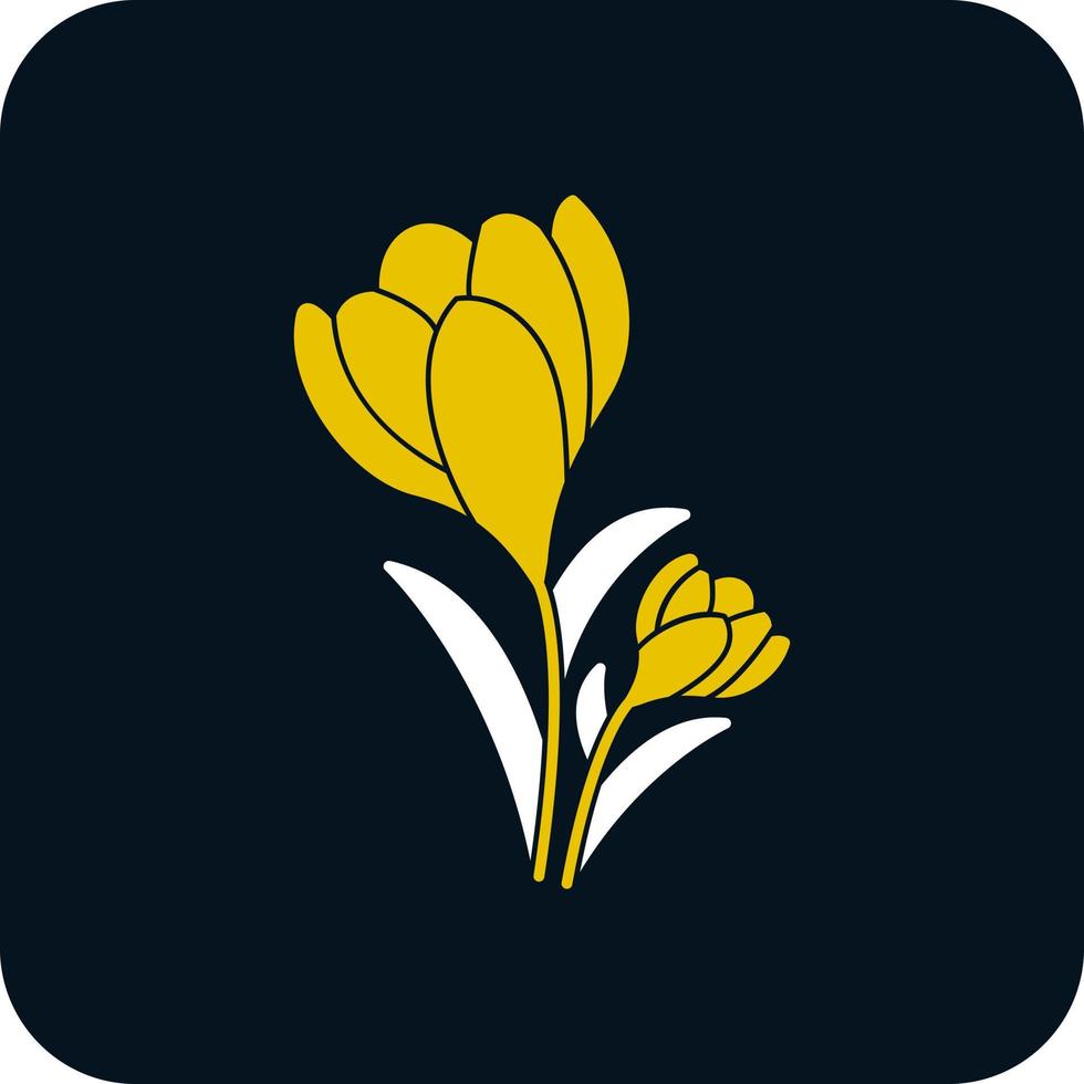 Crocus Vector Icon Design