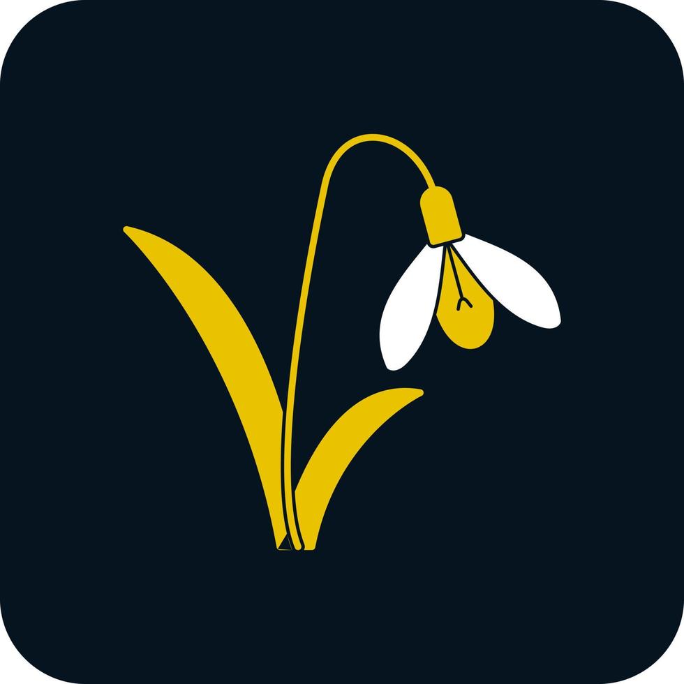 Snowdrop Vector Icon Design
