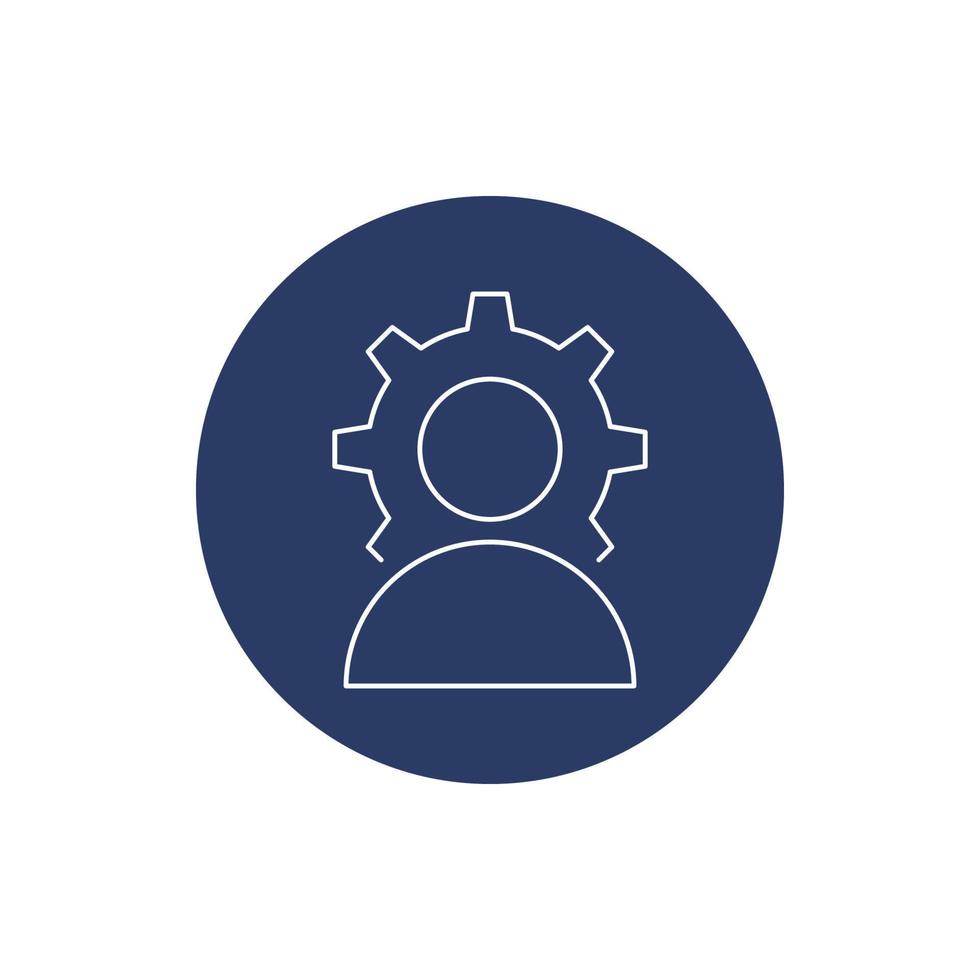 gear, man, business management icon vector